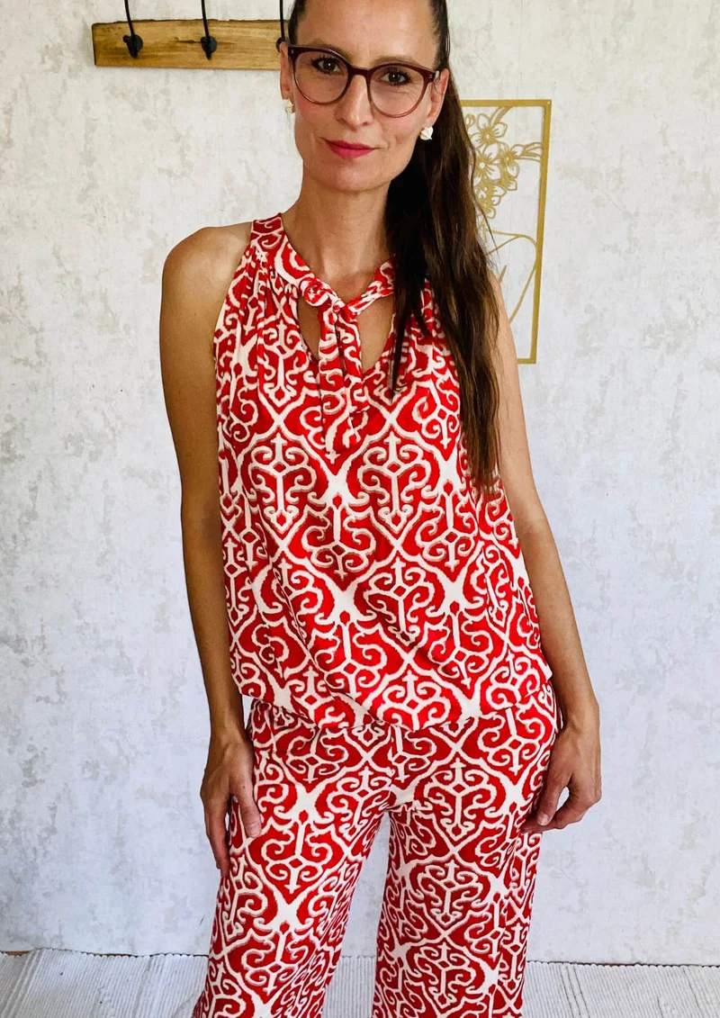 Rotes boho Outfit