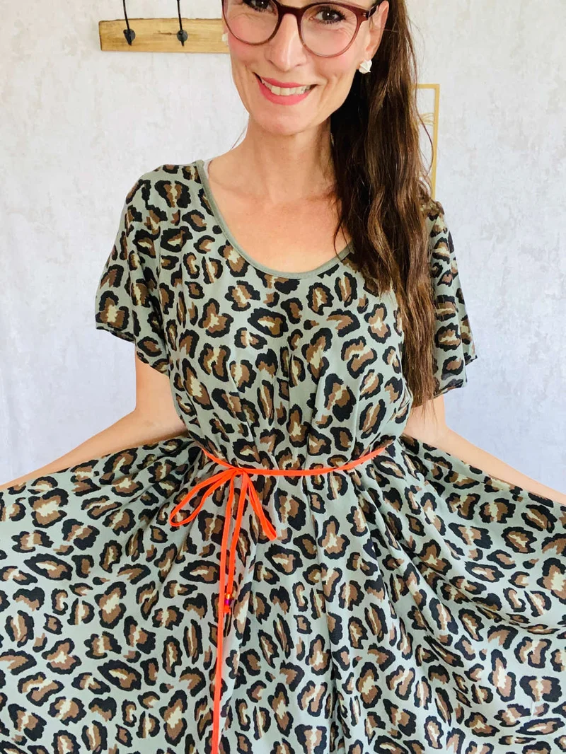 Leoparden-print Kleid