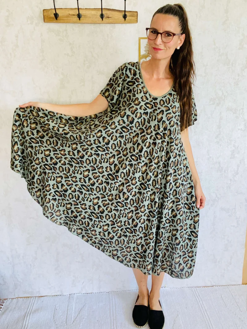 Leoparden-print Kleid