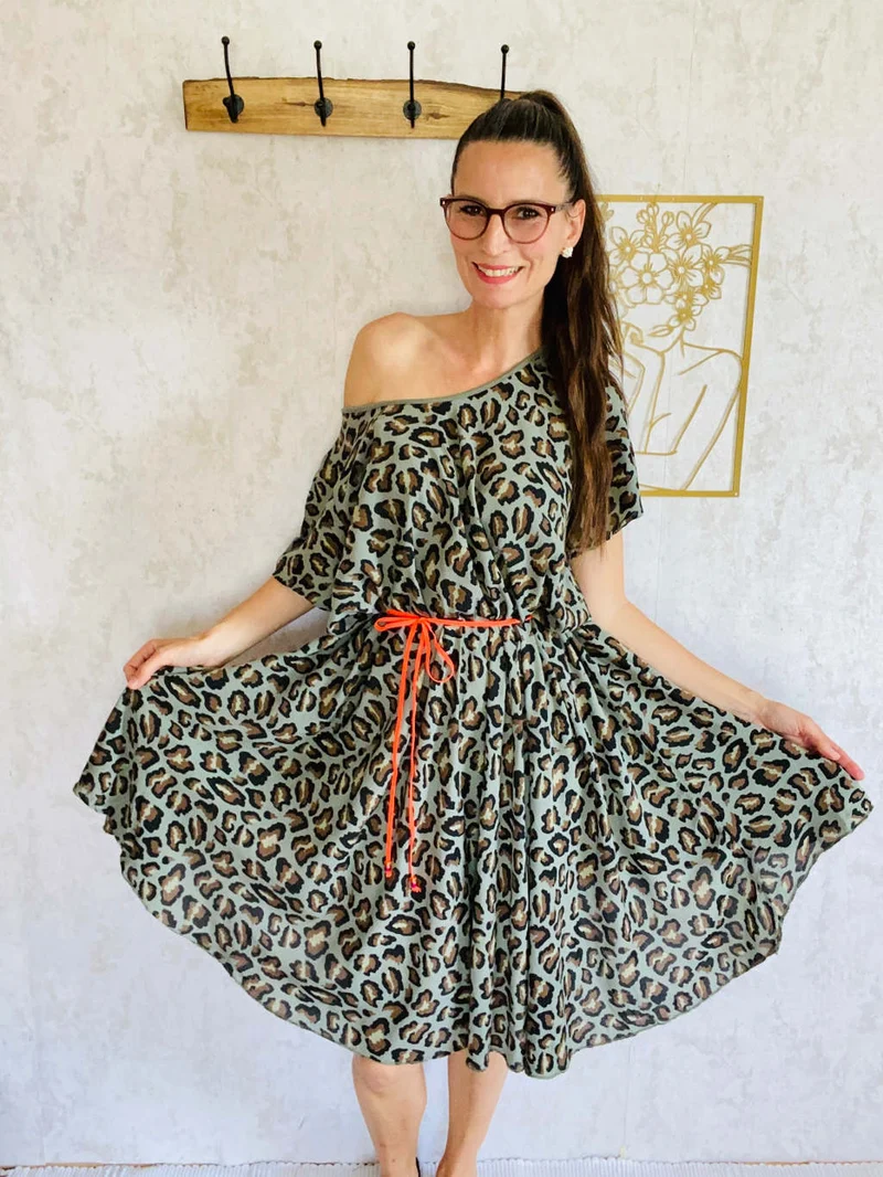 Leoparden-print Kleid