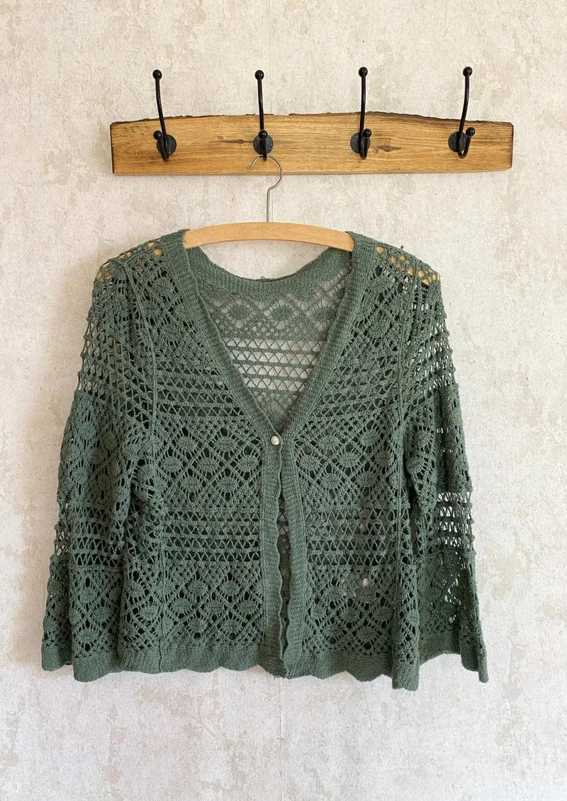 Häkel-Cardigan bunte Farben