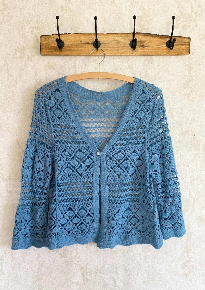 Häkel-Cardigan bunte Farben