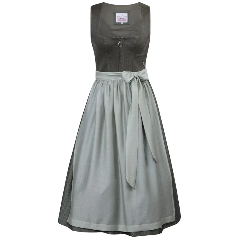 MarJo Dirndl Petershausen Artischocke Jadegrün Lederoptik-Mieder 70 cm