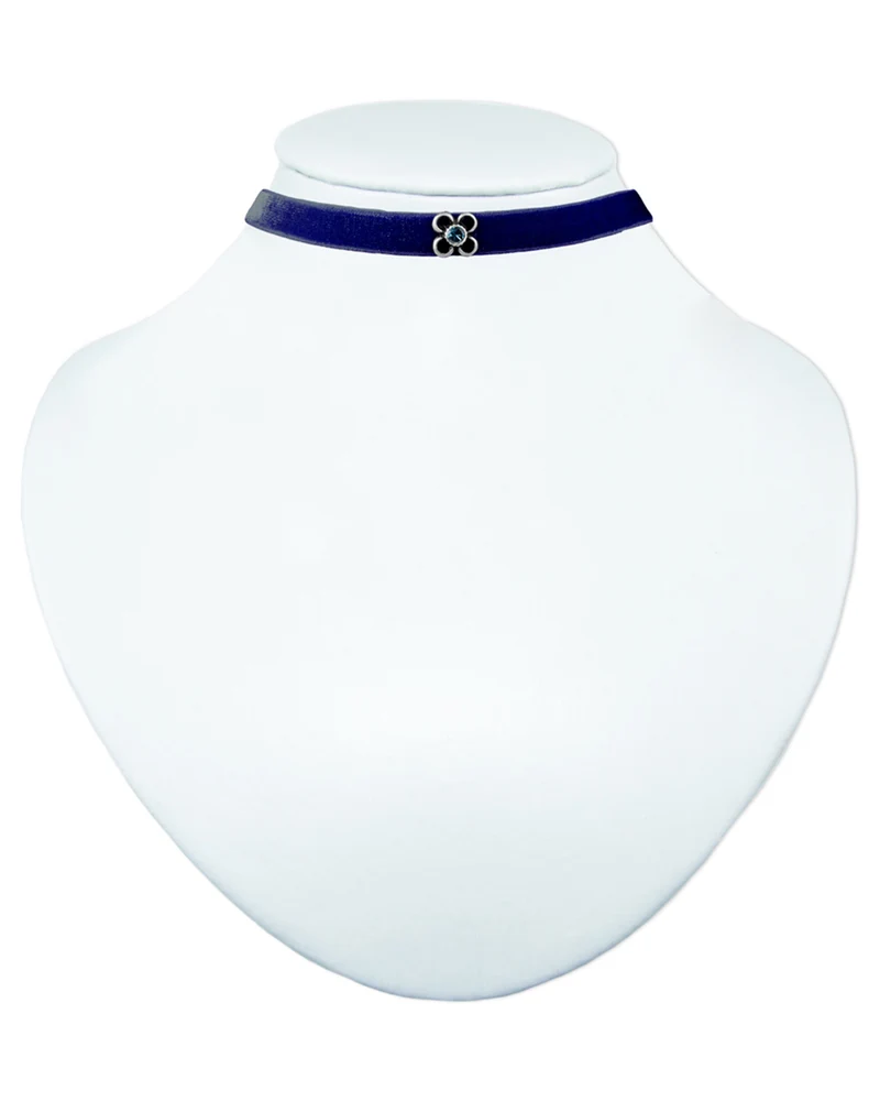 LUISIA® Samt Kropfband "Ramona" mit Premium Kristall | Dunkelblau