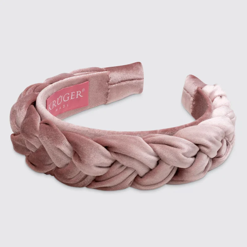 Krüger Dirndl Geflochtener Haarreif Rose Samt