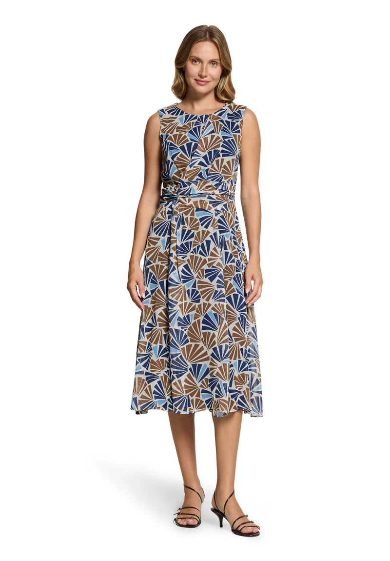 Midikleid mit grafischem Druck