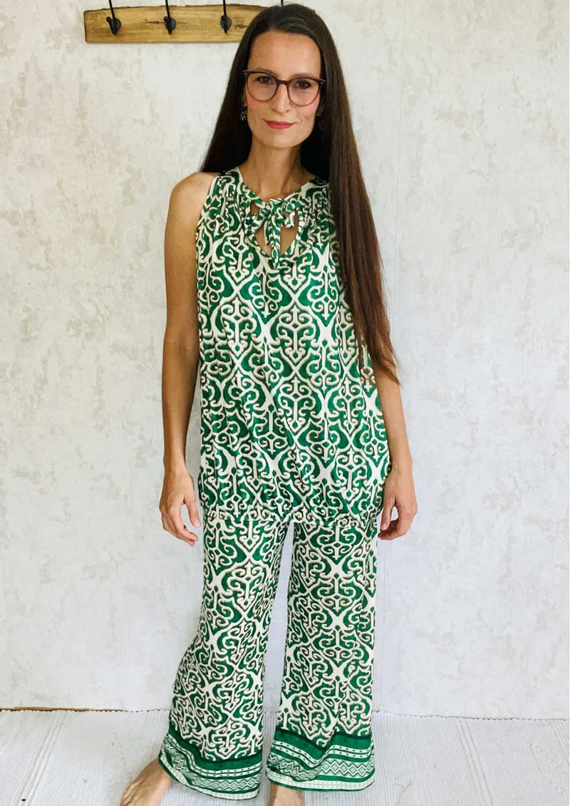 Grünes boho Outfit