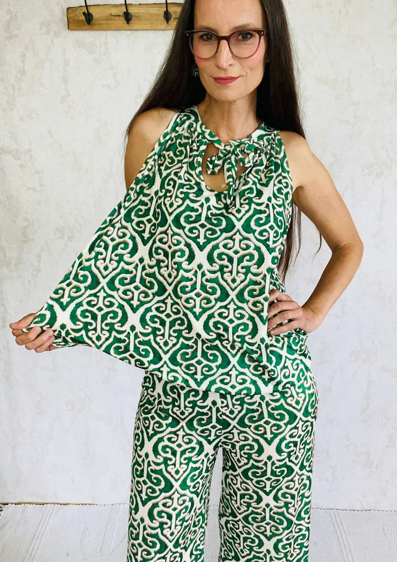 Grünes boho Outfit