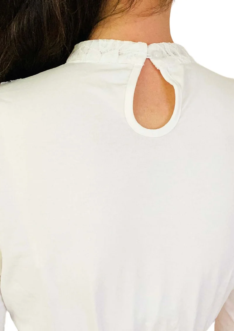 Dirndlbluse langarm Spitze