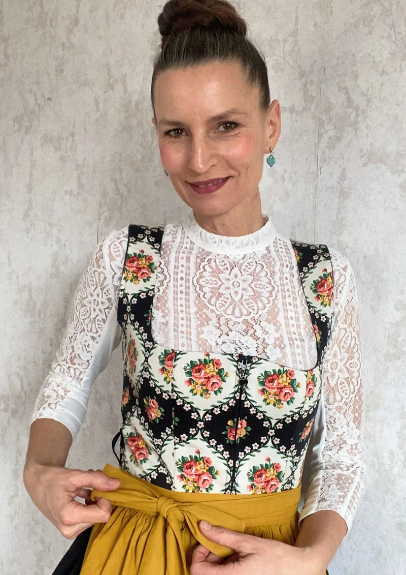 Dirndlbluse langarm Spitze