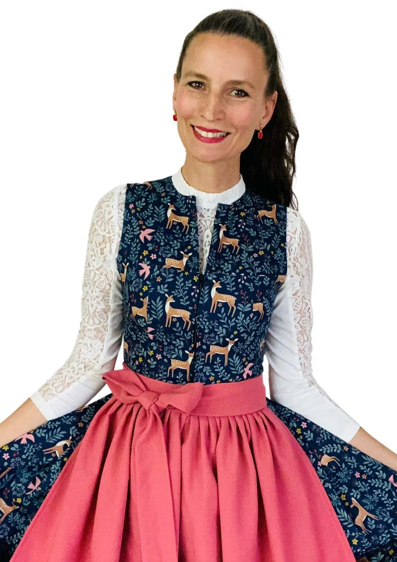 Dirndlbluse langarm Spitze