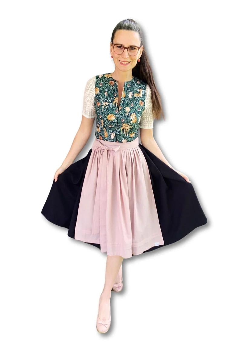 Dirndl grün "Waldtiere"