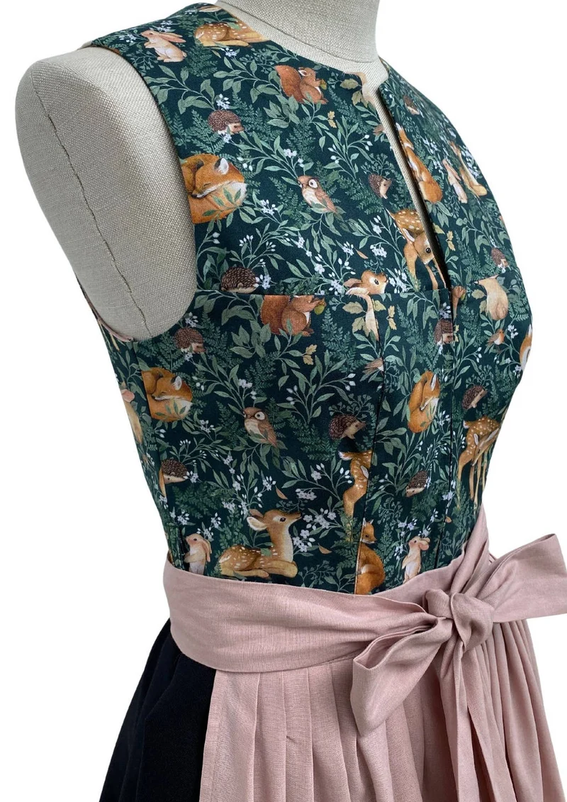 Dirndl grün "Waldtiere"