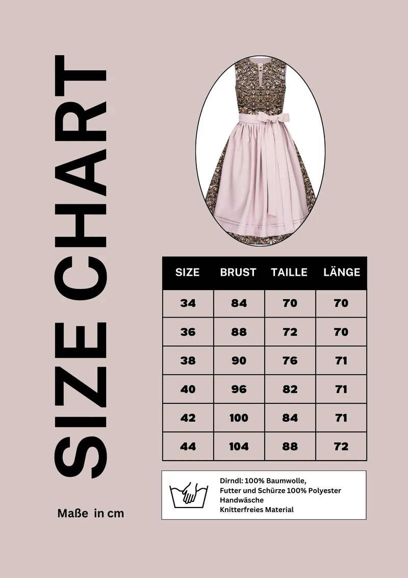 Dirndl "boho" Style rosa