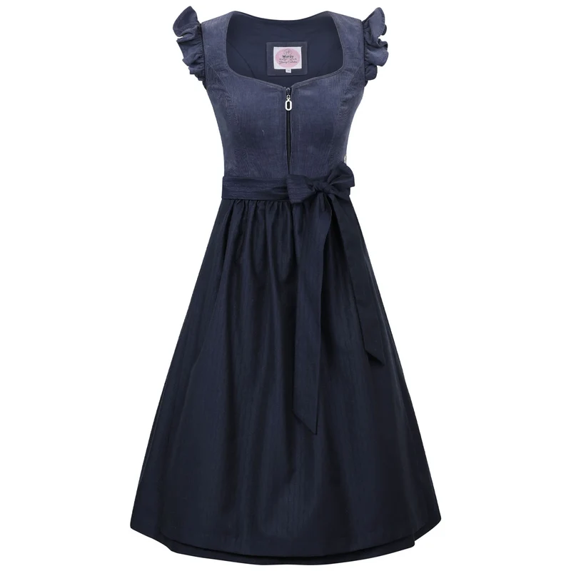 MarJo Dirndl Ansfelden Midnight Flügelarm Abnehmbar 70cm