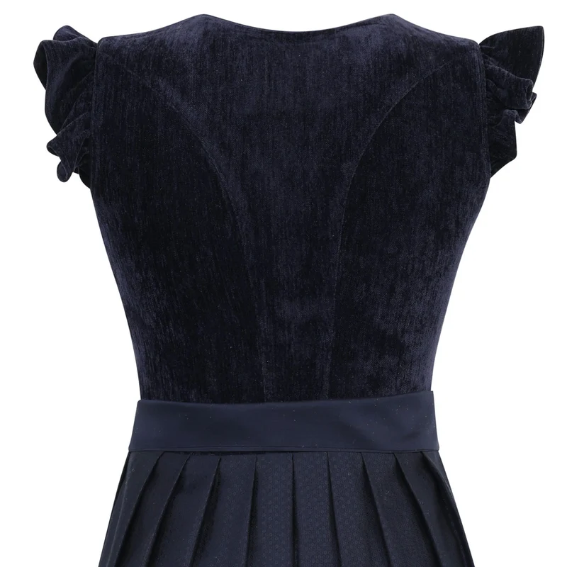 MarJo Dirndl Hochwinkel Midnight Abnehmbare Flügelärmel 70cm