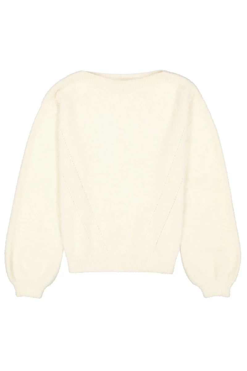 Pullover mit U-Boot-Ausschnitt