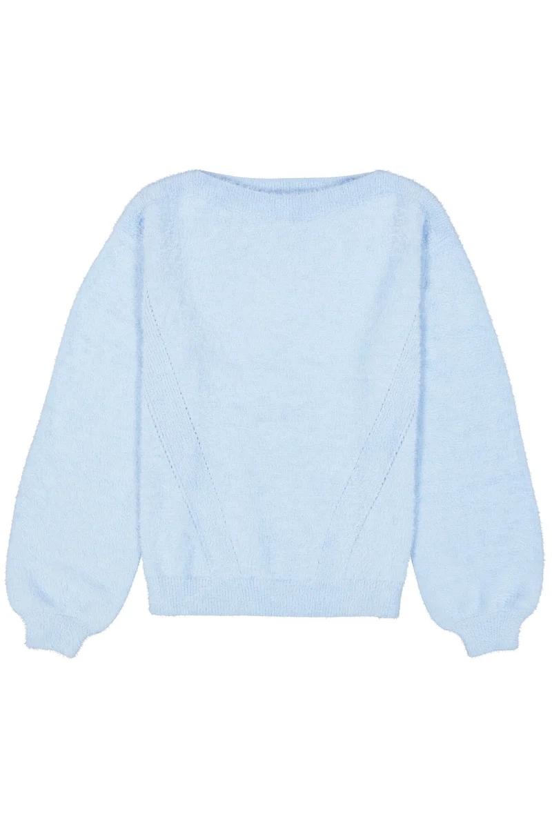 Pullover mit U-Boot-Ausschnitt