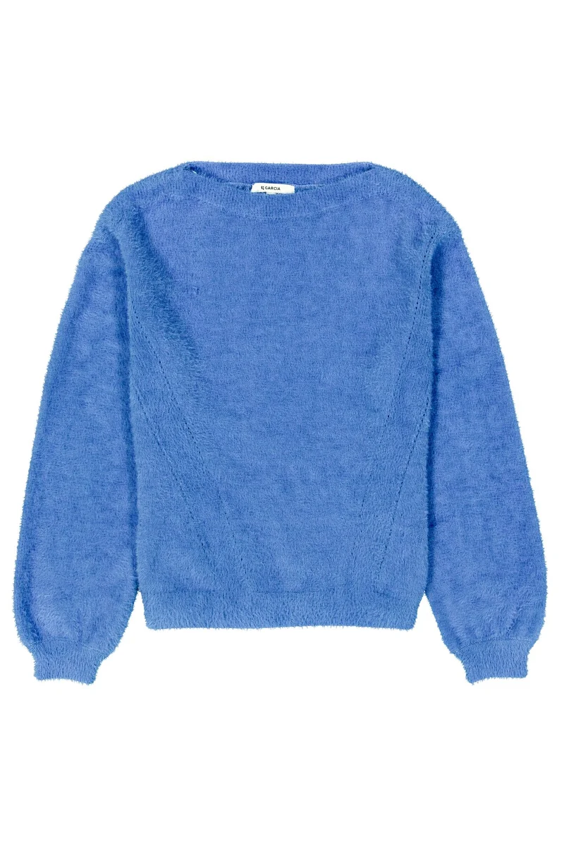 Pullover mit U-Boot-Ausschnitt