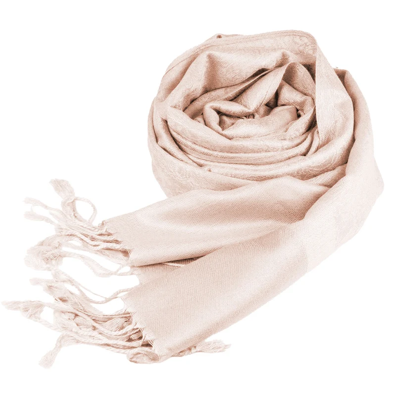 Halstuch aus Viscose - Stola Schal 185 x 70 cm | Hellbraun
