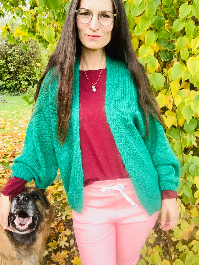 Strickjacke grün