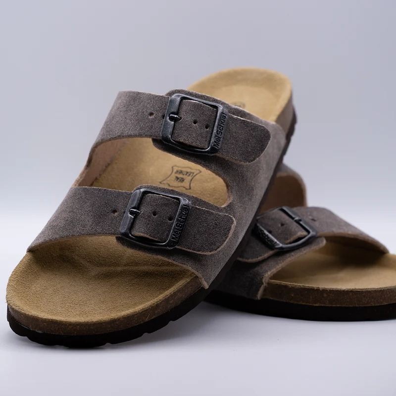 MeiSchua! Herren Trachten Sandalen Leder Pantoletten
