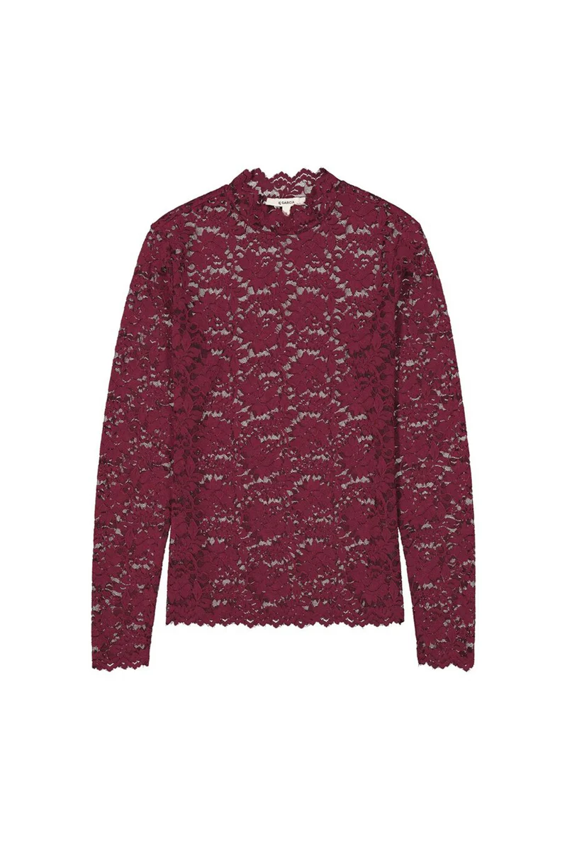 Langarmshirt aus Spitze