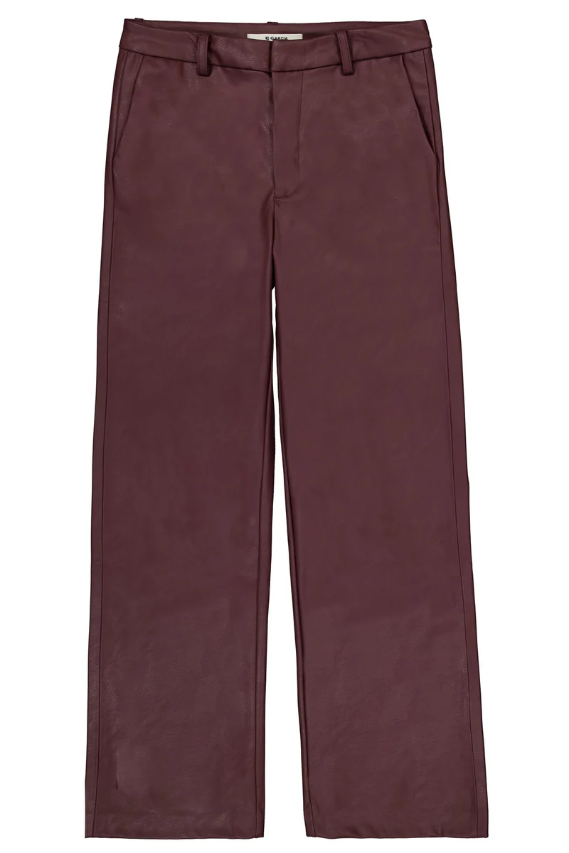 Wide-Leg-Hose im Lederlook