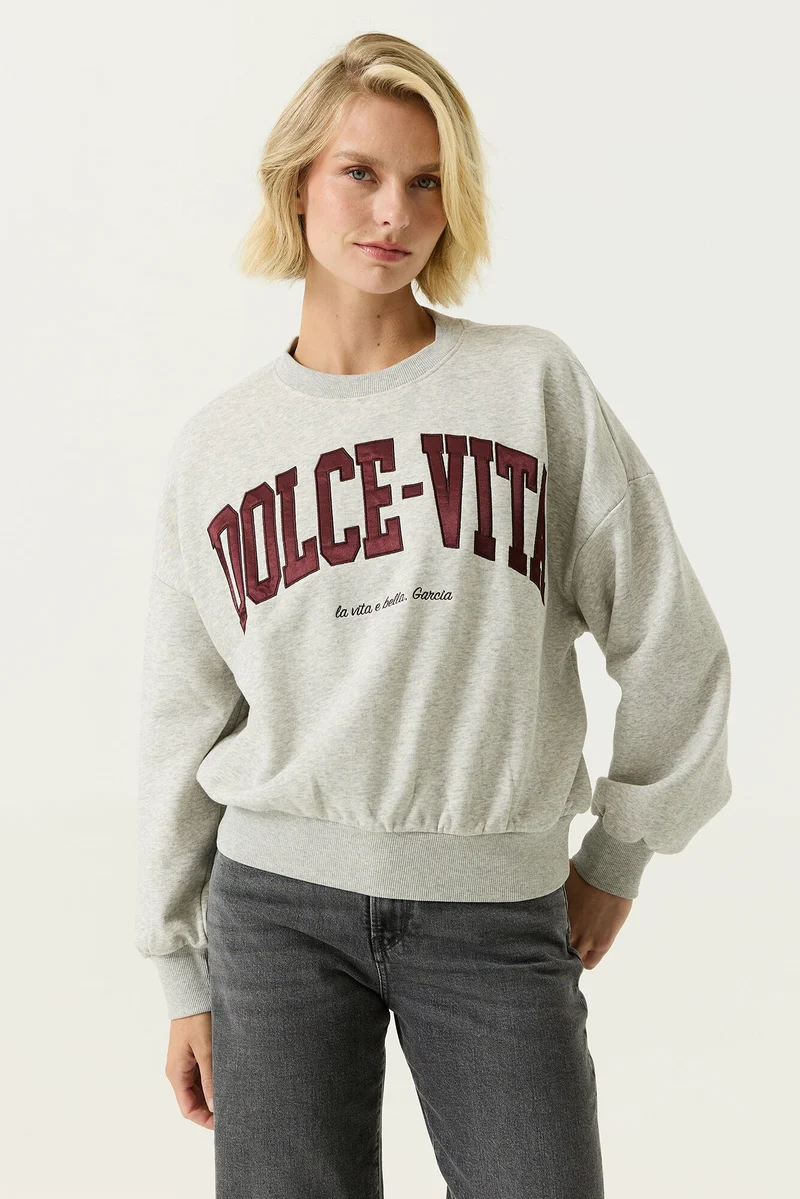 Sweater mit Textdruck