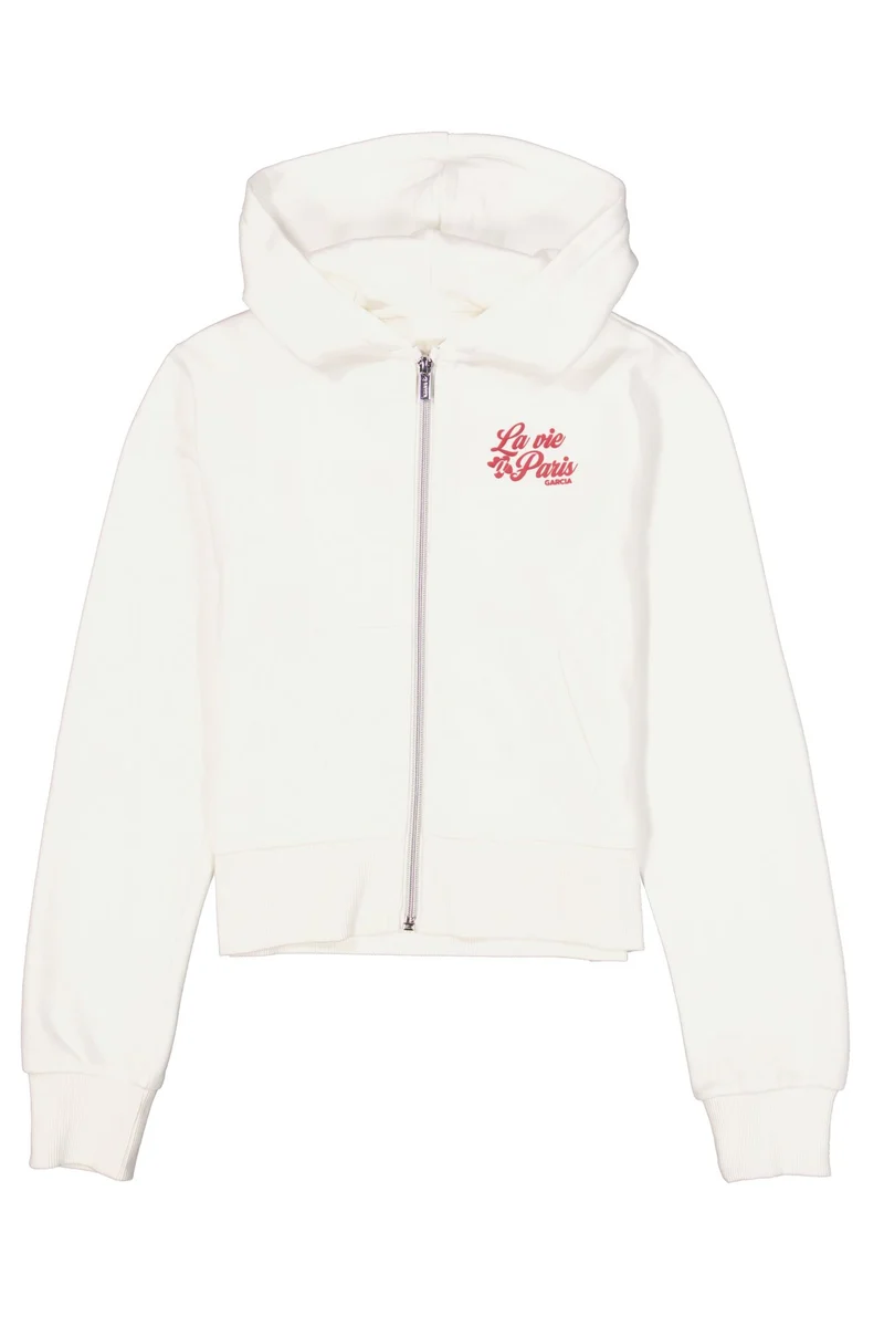Kapuzenjacke mit Brust- und Rückenprint