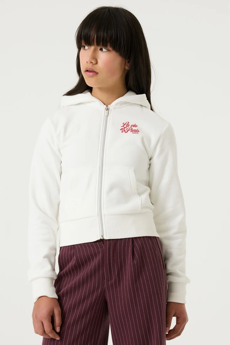Kapuzenjacke mit Brust- und Rückenprint
