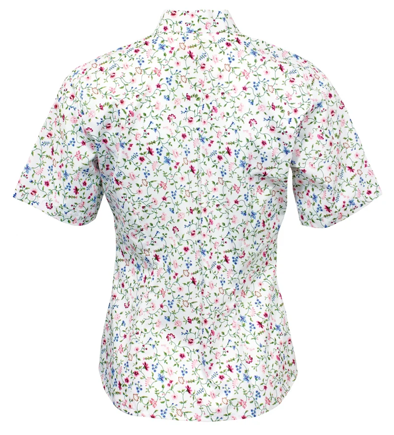 Pierre Marcel Damen Trachtenbluse Viola mit Blumenmuster - Creme