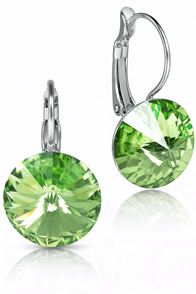 LUISIA® Ohrringe Rivoli mit Kristallen von Swarovski® - 12 mm | Peridot