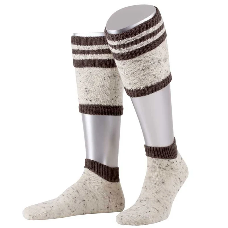 Loferl Tweed Merino Wolle Natur Meliert Braun
