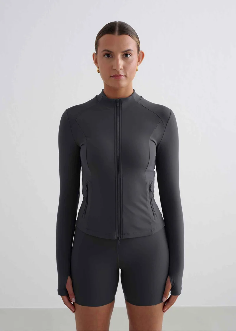 Sense Zip Jacket in Shadow Grey