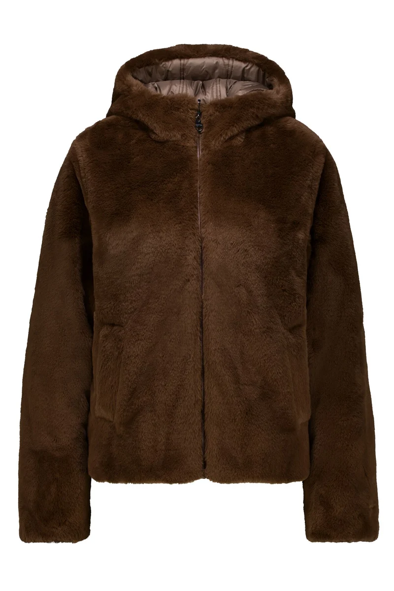 Umkehrbare Jacke aus Kunstfell