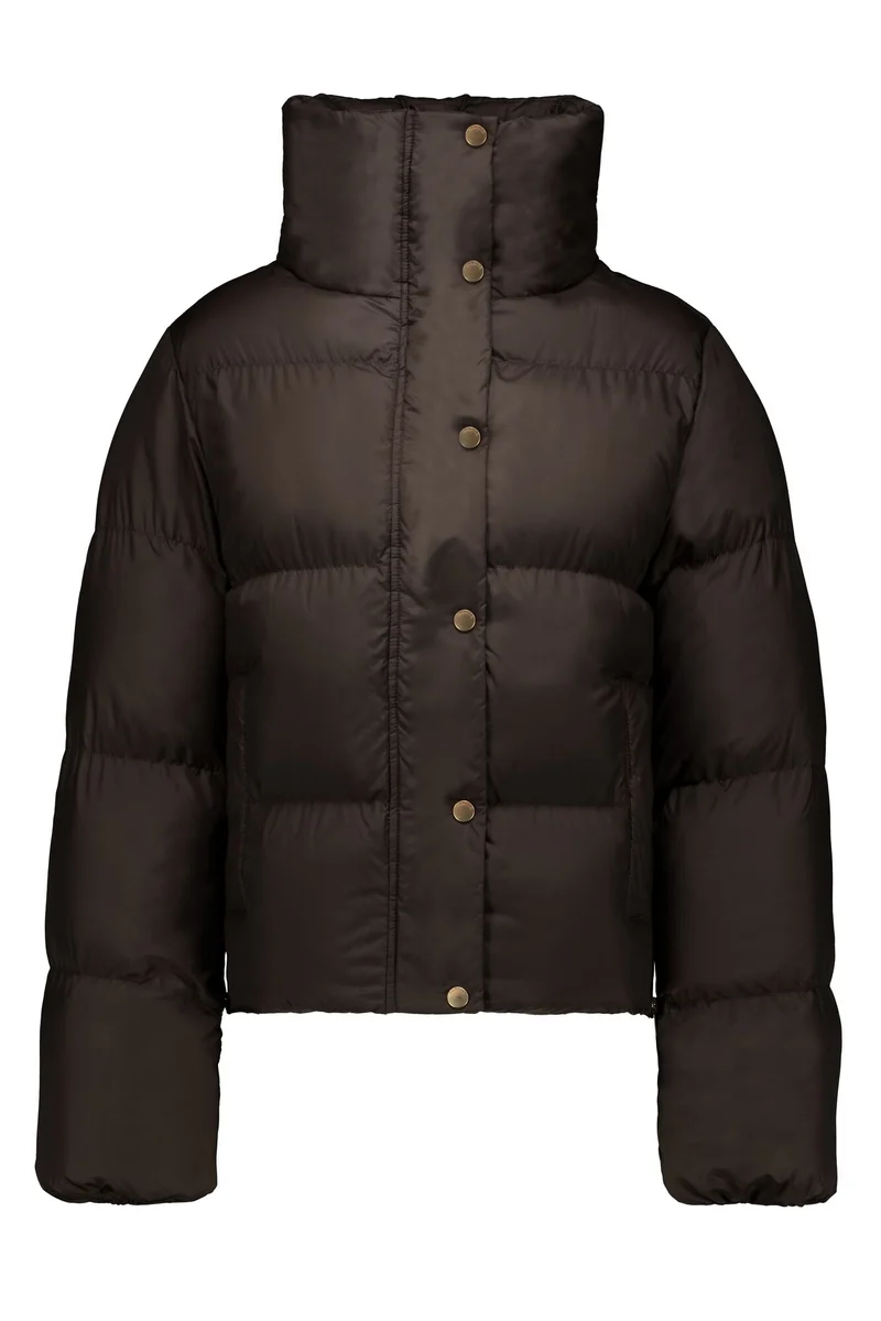 Pufferjacke mit Kapuzenkragen
