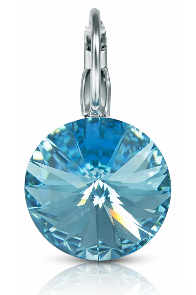 LUISIA® Ohrringe Rivoli mit Kristallen von Swarovski® - 12 mm | Aqua