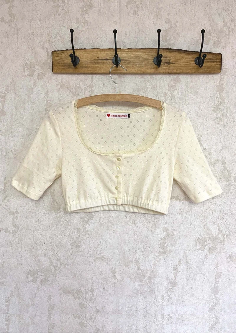 Dirndlbluse "Maria" retro weiß
