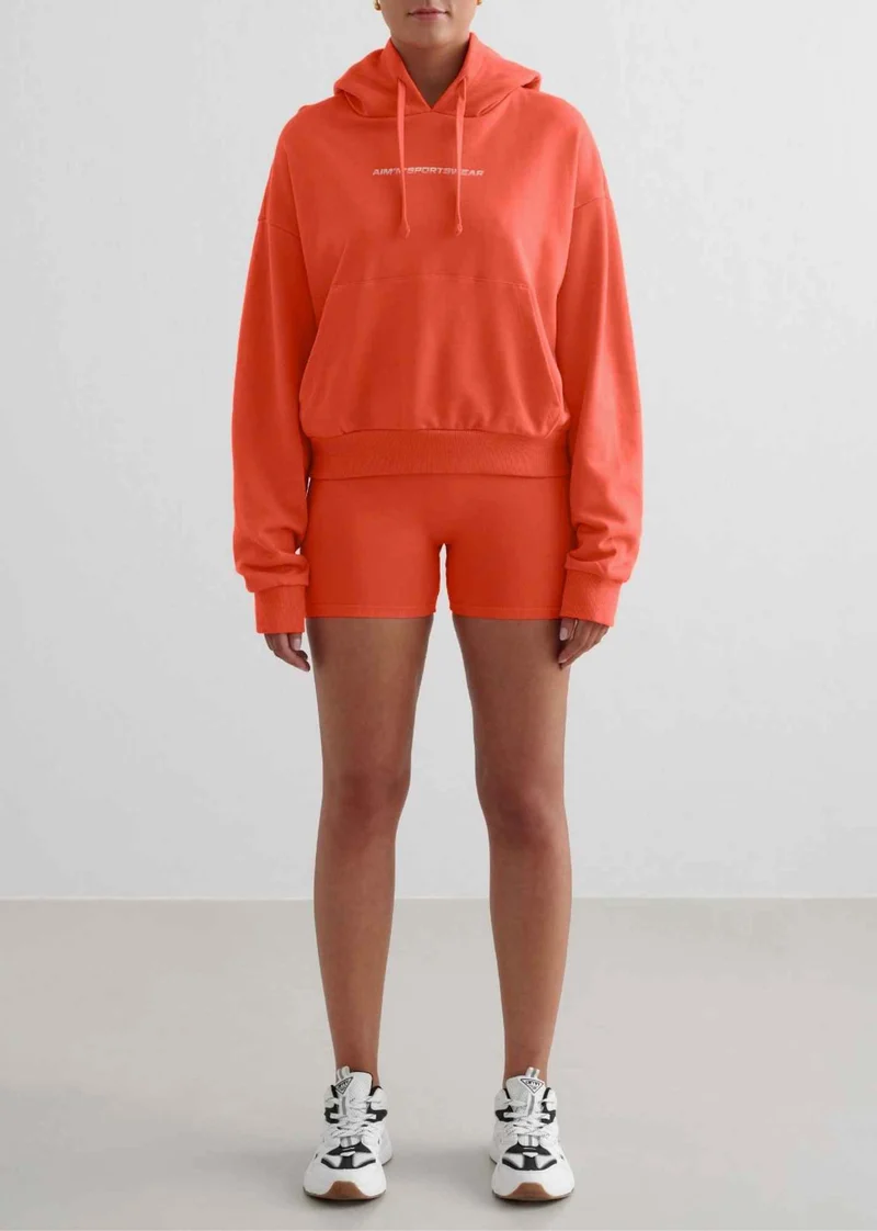 Chunky Terry Hood in Tangerine