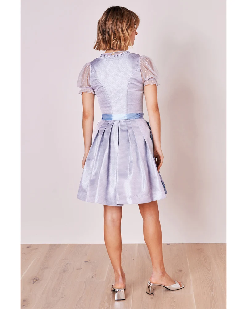 Krüger MADL Dirndl "Karlotta" mit Spitzenschürze 419067 | Hellblau 60cm