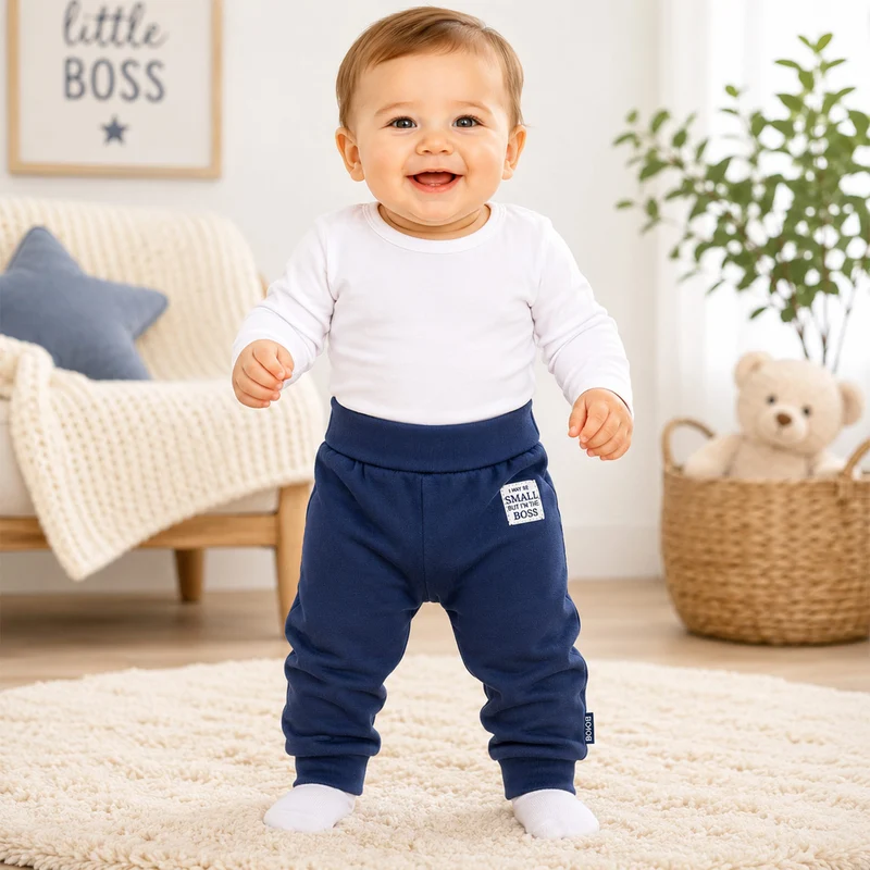 BONDI Baby Leggings "Small Boss" 93683 - Navy | Jogginghose