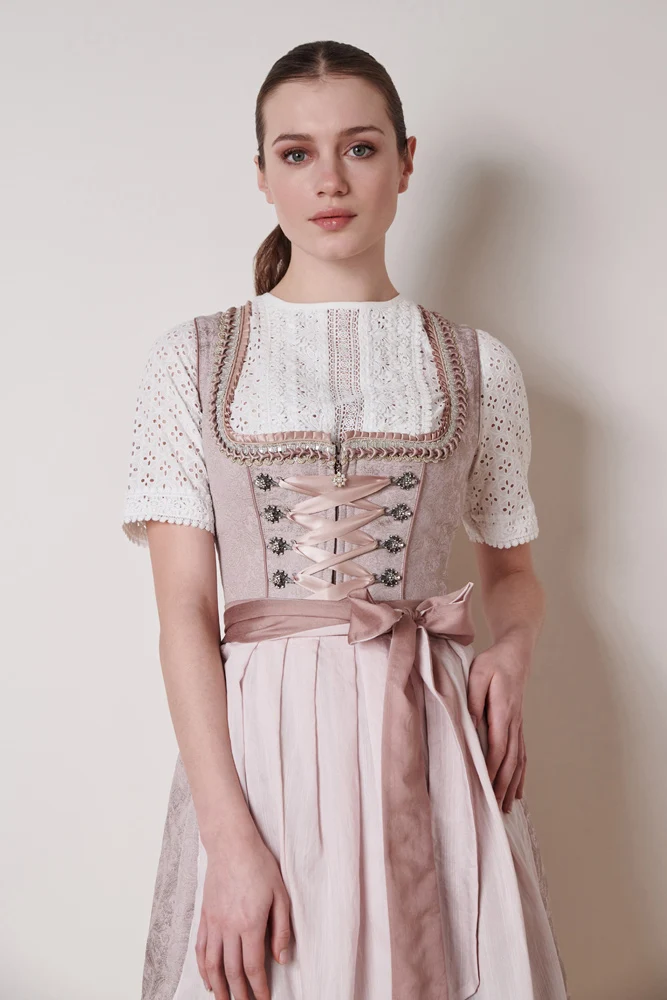 Krüger Dirndl "Enid" Elegant 114265 | Rosa - 70cm