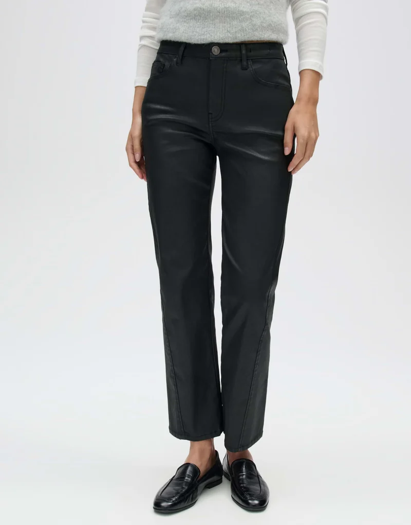 MIVA HERITAGE Jeans in Leder-Optik
