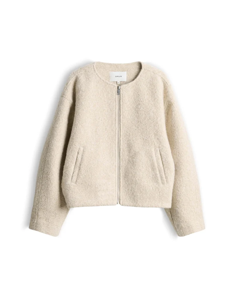 HURLISA Kurzjacke in Bouclé Optik