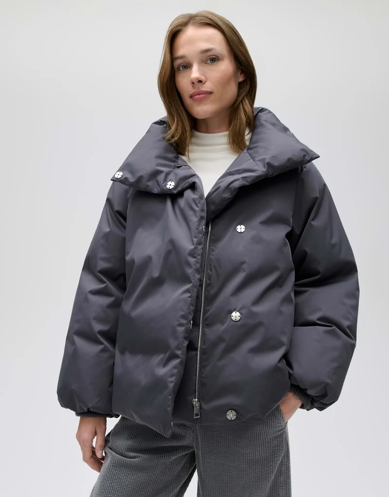 HORIZA Oversized Pufferjacke mit Stehkragen