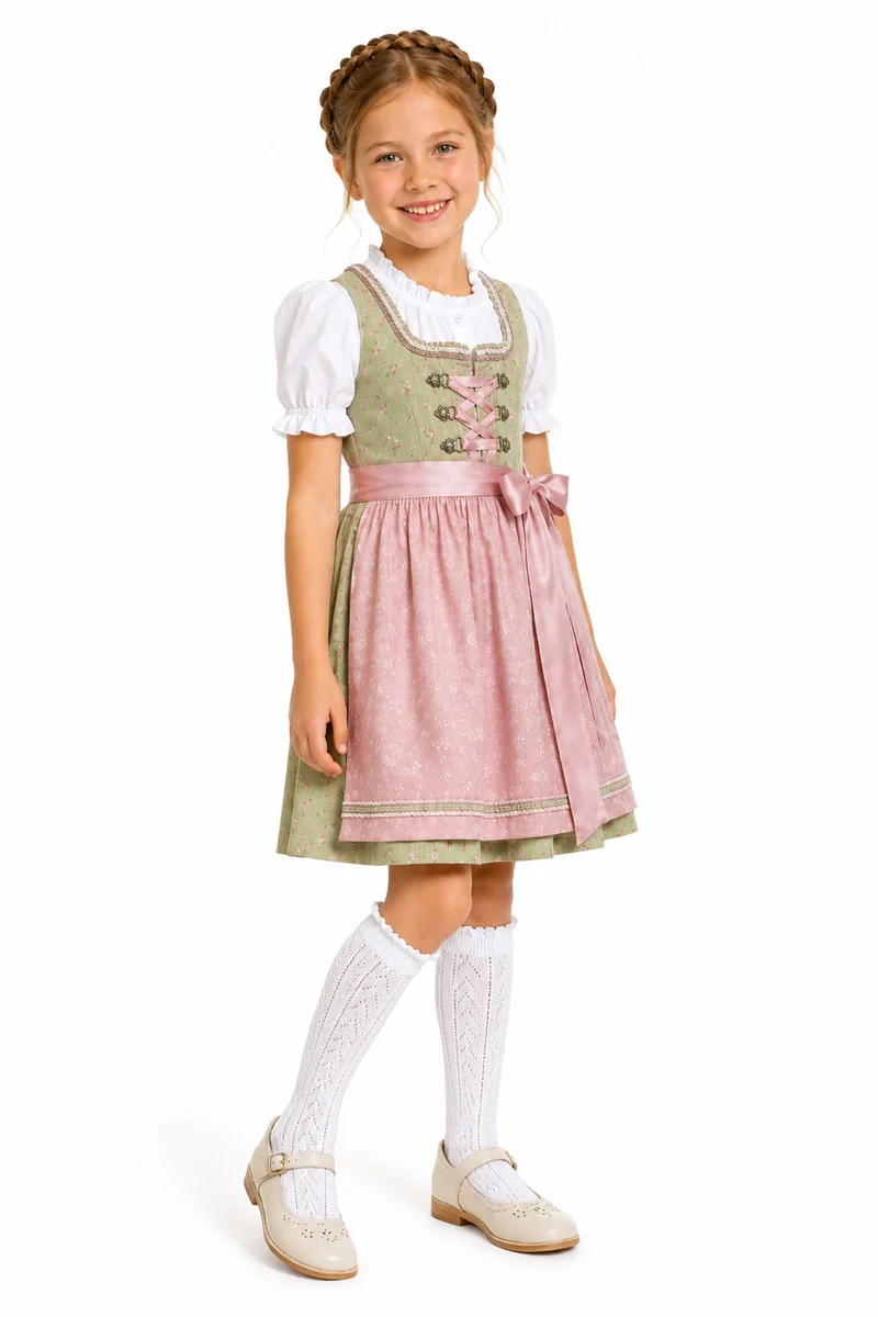 Kinder Trachten Kniestrümpfe Häkellook Ajour 11040 | Weiß
