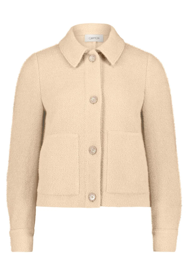 Casual-Jacke mit Hemdkragen und aufgesetzten Taschen