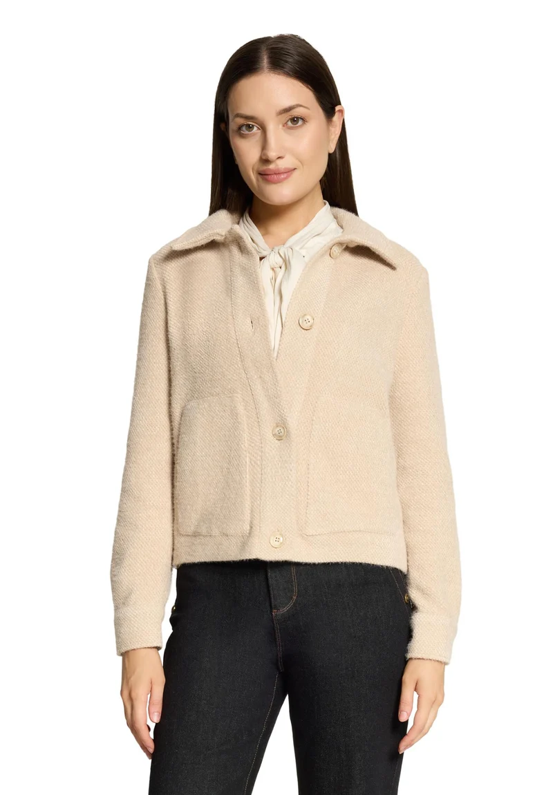 Casual-Jacke mit Hemdkragen und aufgesetzten Taschen