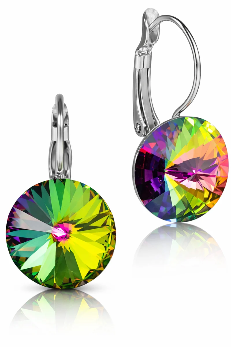 LUISIA® Ohrringe Rivoli mit Kristallen von Swarovski® 14 mm | Vitrail Medium